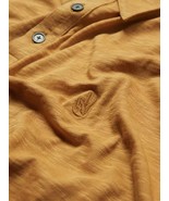 John Varvatos Men&#39;s Short Sleeve Victor Peace Sign Slub Polo Shirt Deep Sea - $93.95 CAD