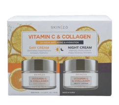 Skin 2.0 Vitamin C &amp; Collagen Day &amp; Night Anti-Aging Cream Duo Pack 1.69 oz each - £18.77 GBP