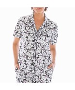 Cool Cotton Notch Collar Pajama Top Tropic Sketch - $45.02 CAD