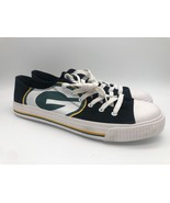 Green Bay Packers Low Top Big Logo Canvas Shoes Sneakers Foco Men&#39;s Size 11 - $461.57 MXN