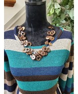 Egy California Women Multicolor Round Neck Long Sleeve Knee Length Dress... - $31.00