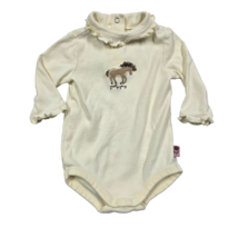 Vintage Gymboree Bodysuit Pretty Pony Horse Ruffle Long Sleeve Girl 3-6 m - $13.85