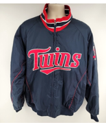 Minnesota Twins Jacket Vintage Majestic Size XL Blue - $49.45