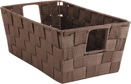 Small Storage Tote By Whitmor With Woven Strap Java. - $10.30