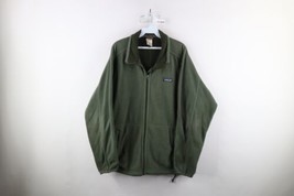 Vintage Patagonia Synchilla Mens Large Distressed Spell Out Fleece Jacket Green - £80.34 GBP