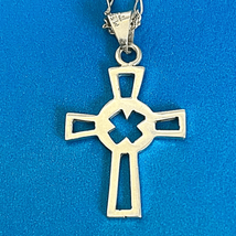 AZA Vintage Sterling 925 Silver Cross &amp; Chain - £46.97 GBP