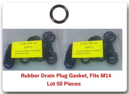 Lot 50 DP7414 Rubber Oil Drain Plug Crush Washers Gaskets 14MM - £11.36 GBP