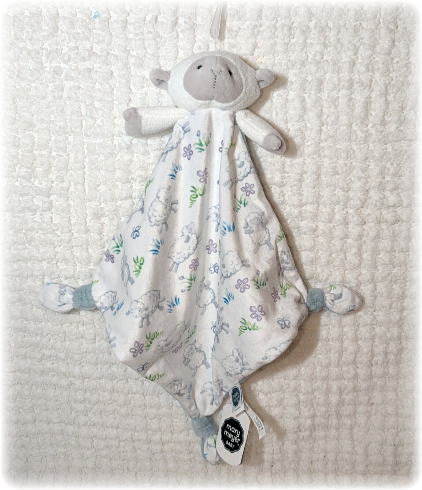 Mary Meyer Baby Little Lamb Knotties Lamb Security Blanket Blankie Lovey NWT - £18.54 GBP