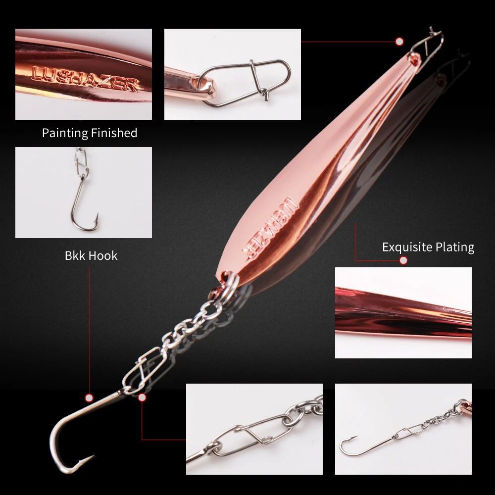 Ice lure fishing baits 10g 80mm metal jig lures spoon bait fishing tackles bass  - £47.24 GBP