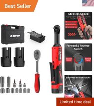 16.8V Lightweight Cordless Ratchet Wrench Set with Ergonomic Handle &amp; LE... - $120.66