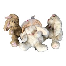 90’s Bunny Rabbit Lot Of 3 Plush Vtg Bunnies &amp; More Boyds Bears &amp; Ty Bundle - £13.23 GBP