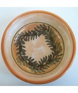 Italian Rubino Alabaster Bowl  Porcelain Italy 7.75 Inch Olive Leaf Lust... - $16.82