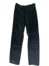 Marco Morani Leather Lined  Moto Pants Women&#39;s Size 7/8 Vtg Motorcycle Fashion - £10.90 GBP