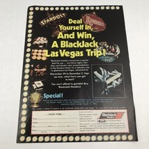 Vtg 1977 Blackjack Headers Las Vegas Trip Advertising Print Art Ad  - £7.61 GBP