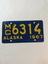 1967 Alaska Motorcycle License Plate # MC 6314 - $60.18