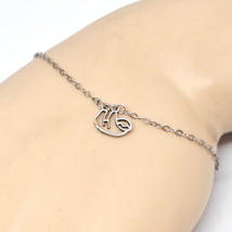 925 Sterling Silver - Chain Bracelet Snail Charm 7.5&quot; - £17.15 GBP