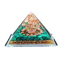 Natural Orgonite Pyramid Reiki Amethyst Energy Healing Chakra Meditation... - $62.99