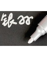 Oil Based Metallic SILVER PAINT MARKER Fine Point permanent Marking Pen ... - $29.64 CAD