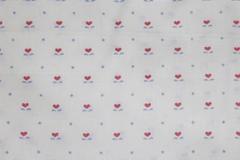 VTG Daisy Kingdom Tiny Hearts Cream Background Cotton Fabric 44&quot; Wide BTY 1989 - £7.18 GBP