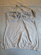 Lululemon Women 8 Bubble Cami Tank Convertible Straps Stripes Gray Teal ... - $19.79