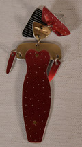 Vintage Artisan Articulated Female Fgure Earrings Modernist Sculptural Art - £43.61 GBP