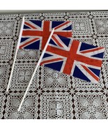 Set of 2 Novelty 8 x 5 Inch British Union Jack UK Great Britain Stick Flags - $10.99