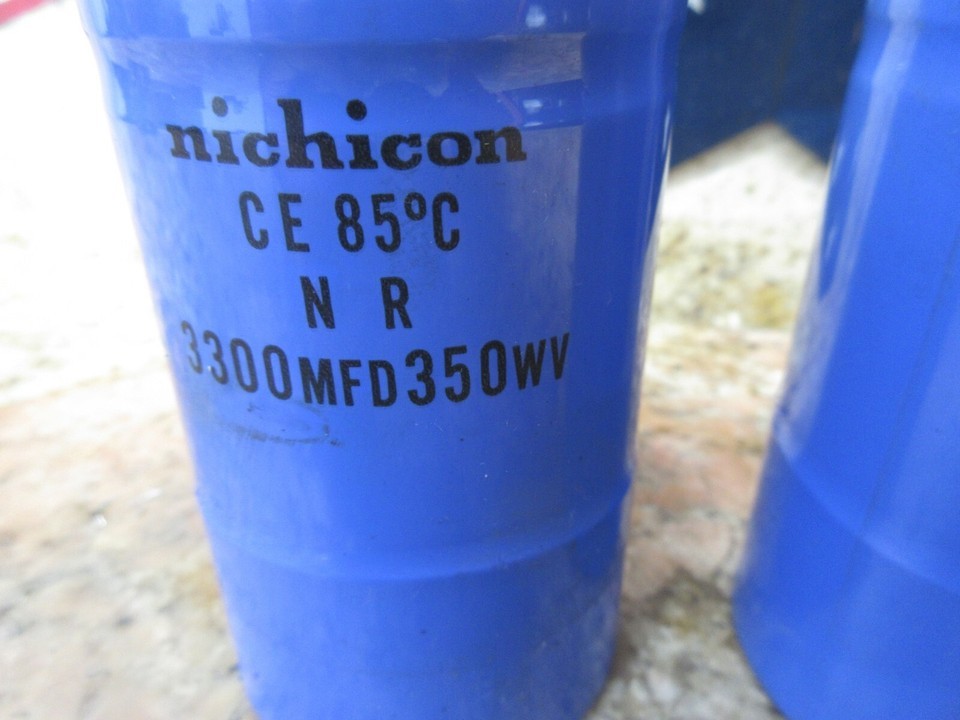 NICHICON CAPACITOR PACK CE 85'C N R 3300MFD 350WV LOT OF 2 PIECES Item image 4