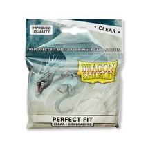 Sideloader Perfect Fit Clear 100 ct Dragon Shield Sleeves Standard 10% O... - £13.38 GBP