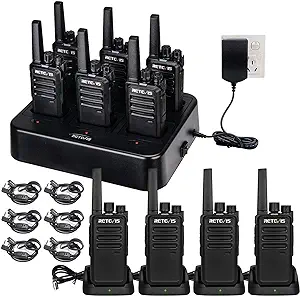 Retevis RT68 Walkie Talkie(10 Pack) with Earpiece(6 Pack) with 6 Way Mul... - $357.99