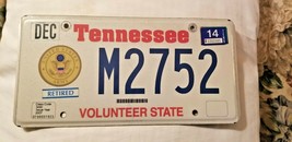Tennessee Army Retired Specialty License Plate Issue Year 2007 M2752 - £15.15 GBP