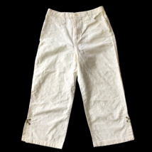 Mary Kate and Ashley Vintage Girls Capri Pants Size 14 Embellished Cream - $29.79