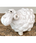 Sagebrook Home Resin Rustic Wood Carved Folk Sheep Ram Decor, 6&quot; Tall - $18.69