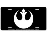 Star Wars Rebel Inspired Art on Black FLAT Aluminum Novelty License Tag ... - £14.38 GBP