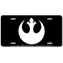 Star Wars Rebel Inspired Art on Black FLAT Aluminum Novelty License Tag ... - £14.30 GBP