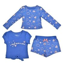 Blue &amp; Silver Metallic Wish Upon a Star Pajama Set - 4T - $11.88