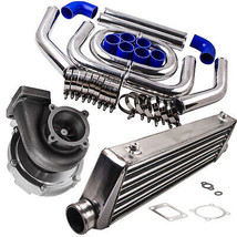 Universal Billet GT3582 Turbocharger Kit + Intercooler + 2.5&quot; Turbo Pipe Piping - £333.04 GBP