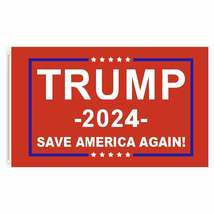 PringCor 3x5FT 2024 Donald Trump Save America Again Flag Red MAGA Patriot USA - £7.05 GBP