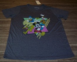 Women&#39;s Teen Walt Disney Mickey Mouse Donald Duck Goofy T-shirt Medium New - £15.64 GBP