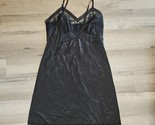Vtg Sliperfection Black nylon &amp; lace full slip Sz 38 Made In The USA - $24.70