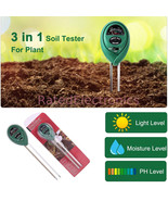 3 in 1 Soil Moister Tester Water pH Light Test Meter Kit Gardening Grass... - $227.89 MXN