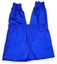 Vtg 80s 90s Nike Gray Tag Windbreaker Swishy Track Pants Bright Blue Lined Sz M - £26.98 GBP