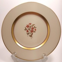 Lenox Nydia Bread and Butter Plate 6.25in Ivory Rust Gold Flowers ca 1940 - $12.80