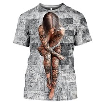 Sexy Goddess Tattoo 3D Print unisex T-shirts Summer Streetwear Top Tees Clothes4 - £7.97 GBP