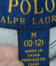 Polo Ralph Lauren Avery Heather Gray Color Hooded Zip Up Jacket Medium 10-12 image 8