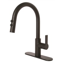 Beck Single-Handle Pull-Down Sprayer Kitchen Faucet in Matte Black Finish - £143.27 GBP