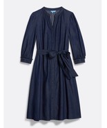 draper james chambray button front dress, size 10 - £58.81 GBP