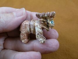 (Y-MOO-WB-27) small red white buck MOOSE carving stone SOAPSTONE figurin... - $8.99