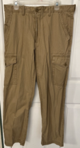 St. John&#39;s Bay Cargo Pants  Beige Cotton Casual Mens Size 36 x 32 - £12.38 GBP