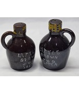 Vintage Little Brown Moonshine Jug Salt &amp; Pepper Shaker Set - Farmhouse ... - $13.18