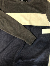 Public Opinion Men Sweater Sweatshirt Crewneck Gray Blue Pullover Small ... - £7.70 GBP